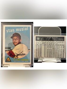 Stan Musial 1977 VINTAGE Dover Classic Reprinted 1959 Topps #150 Baseball Card